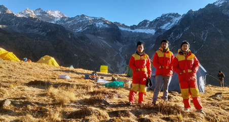 Team During Langtang Ganja La Pass Trek